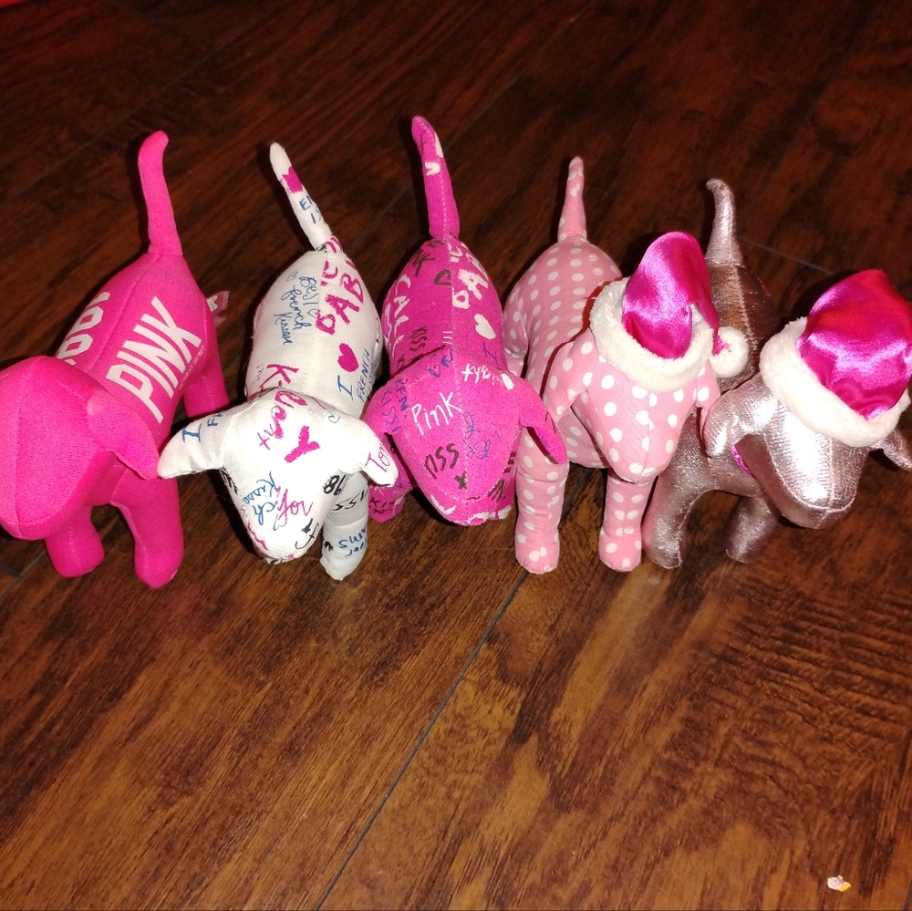 5 Victoria's secret pink dogs